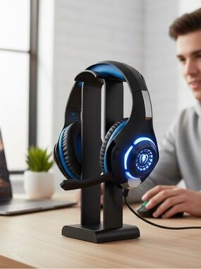 Gaming Headset with Mic - Black and Blue